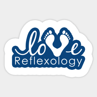 Love Reflexology - BACK of shirt placement (Blue outline) Sticker